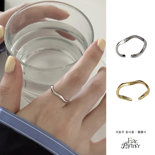 s925纯银泥鳅背戒指女小众设计