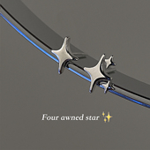 不对称星星纯银耳钉女高级感2026新款 小众独特耳环耳骨钉精致耳饰