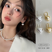 爱心形耳钉女小众设计锆石高级感耳坠耳钩耳环2026新款 耳饰夏 爆款