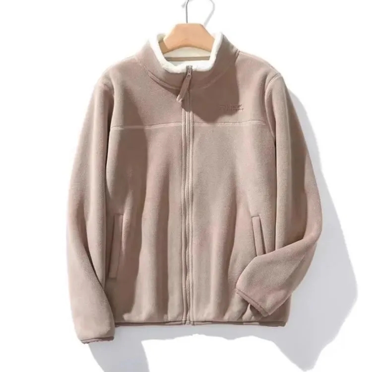 绒冬小火炉奥粒绒防风开衫厚外套