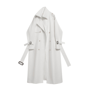 白色2025新款风衣外套男女春秋新款流行超长款英伦风高级感大衣