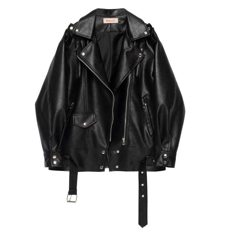 黑色皮衣外套女2025秋款甜酷飒风港风pu夹克皮衣小个子外套女