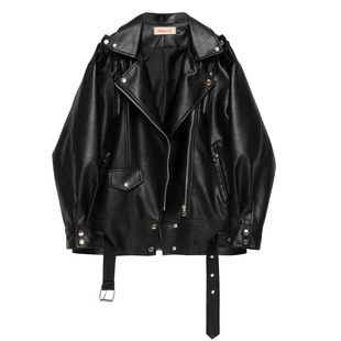 黑色皮衣外套女2025秋款 甜酷飒风港风pu夹克皮衣小个子外套女