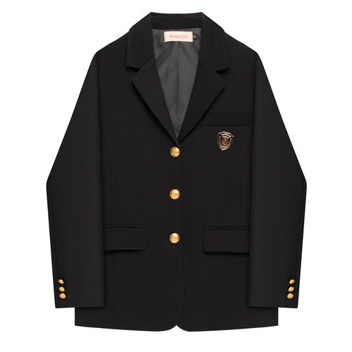 徽章休闲西服学院西服外套韩版