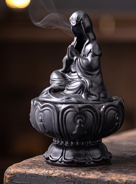 无相观音仿古禅意陶瓷工艺品