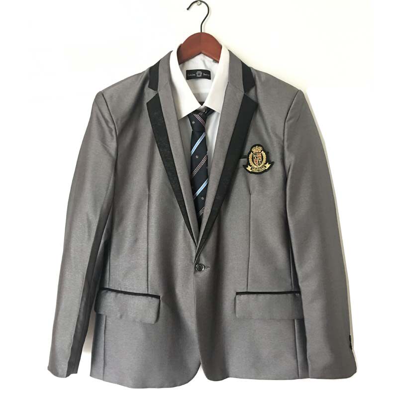 清货韩版西服外套全衬里男款日韩学生校服西装外套送图片同款徽章