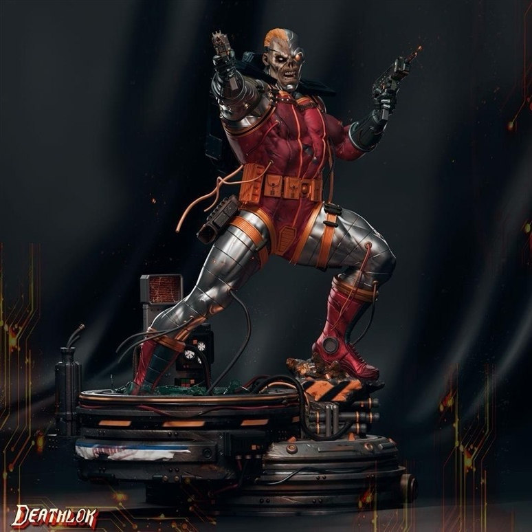 漫威赛博格（半人半机械）死亡战士3D打印模型STL文件素材高精度