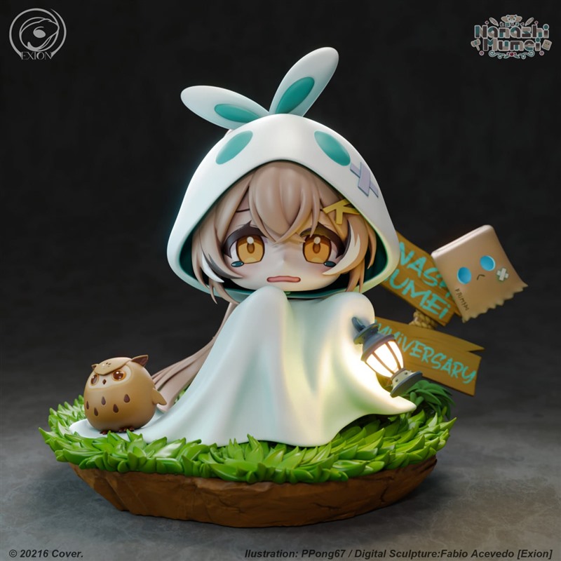 迷你Q版无名梅虚拟主播萌系风格3D打印模型STL文件素材高精度