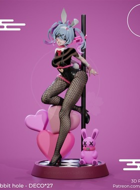 初音未来兔子洞 3D打印模型STL文件素材高精度图纸