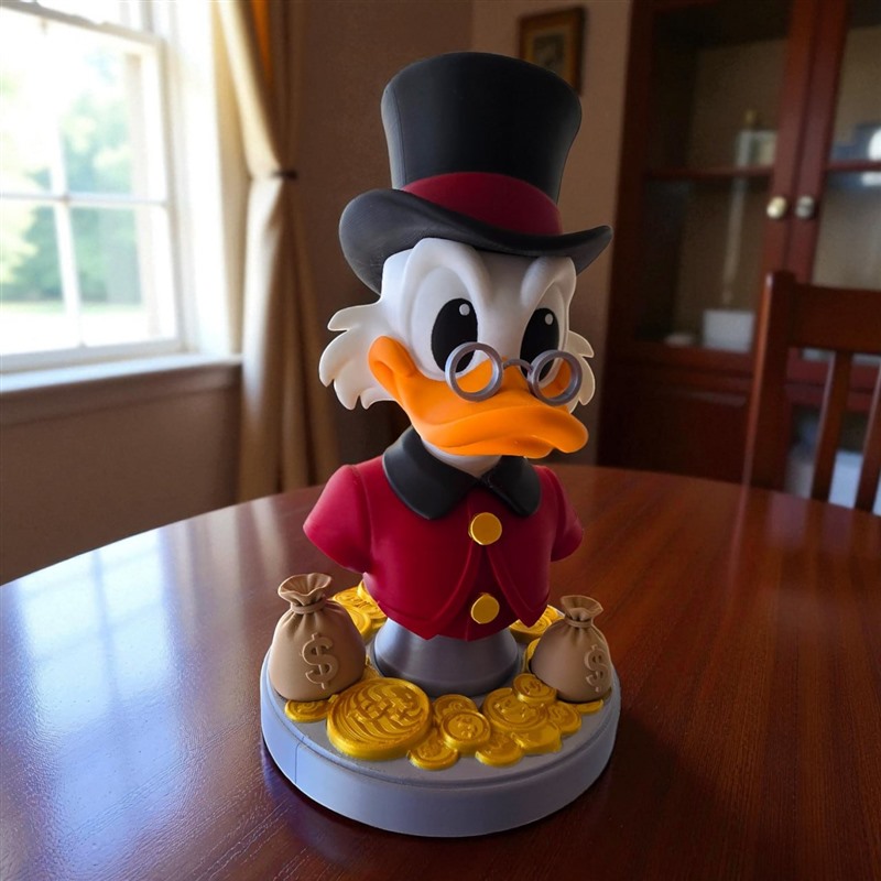 米老鼠和唐老鸭史高治麦克达克3D打印模型STL文件素材高精度