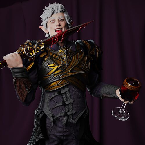 博德之门3阿斯代伦安寇宁3D打印模型STL文件素材高精度