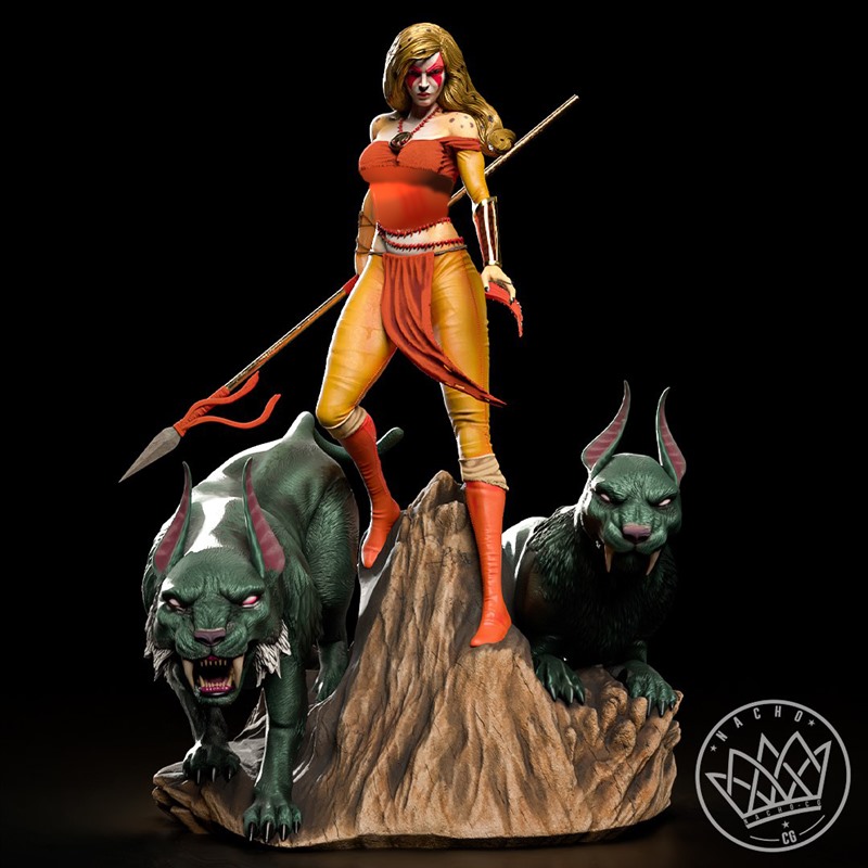 霹雳猫Cheetara切塔拉3D打印模型STL文件素材高精度