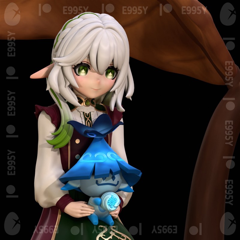 原神初雪纳西妲与兰那罗3D打印模型STL文件素材高精度图纸