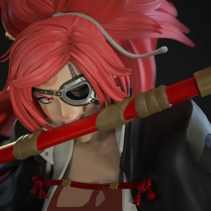 罪恶装备梅喧Baiken日本武士风3D打印模型STL文件素材高精度分体