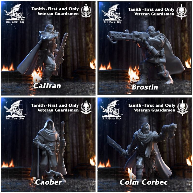 战锤40K塔尼思老兵卫队3D打印模型STL文件素材图纸桌游战棋