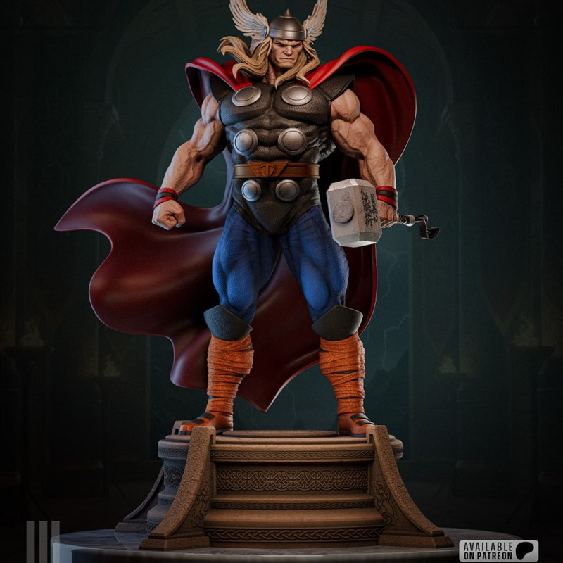 漫威北欧神话雷神典藏款3D打印模型STL文件素材高精度