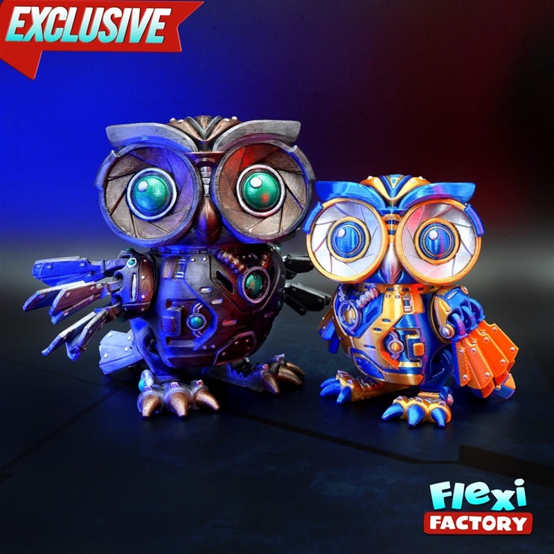 FDM赛博朋克风格猫头鹰机甲风3D打印模型STL文件素材高精度