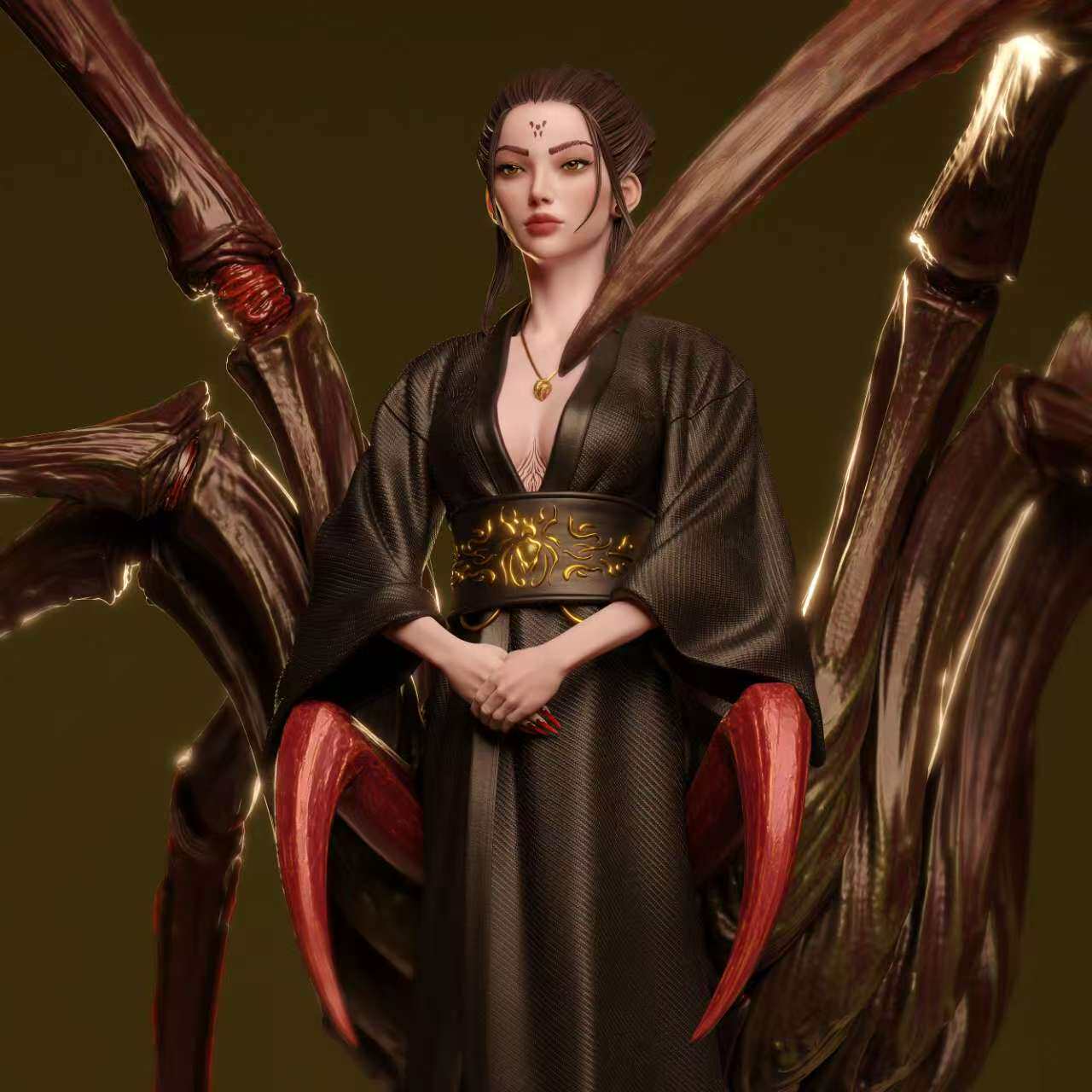 蜘蛛女王3D打印模型STL文件素材高精度