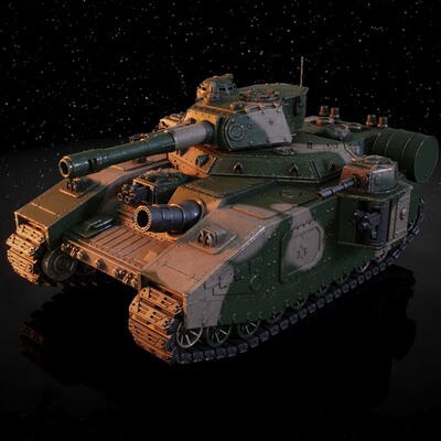 偏战锤40K阿克法洛斯超重型坦克3D打印模型STL文件素材高精度