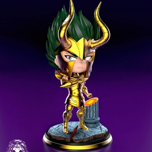 卡通Q版《圣斗士星矢》山羊座修罗3D打印模型STL文件素材高精度