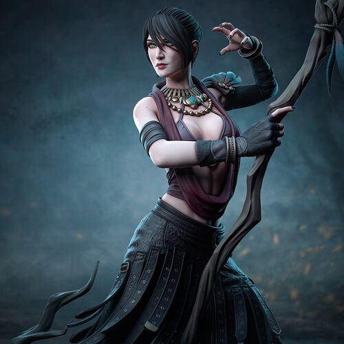 恶魔战士Morrigan莫莉卡3D打印模型STL文件素材高精度图纸
