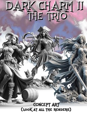 复古风格奇幻圣骑士海盗提夫林3D打印模型STL文件素材高精度