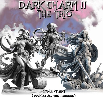 复古风格奇幻圣骑士海盗提夫林3D打印模型STL文件素材高精度