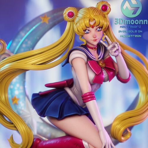 美少女战士（月野兔）3D打印模型STL文件素材高精度图纸