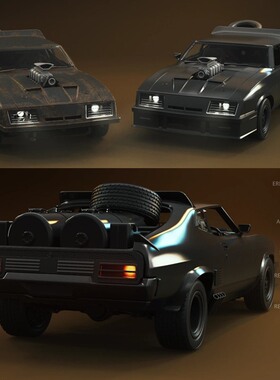 疯狂的麦克斯福特猎鹰Ford Falcon X高精度3D打印模型STL文件数据