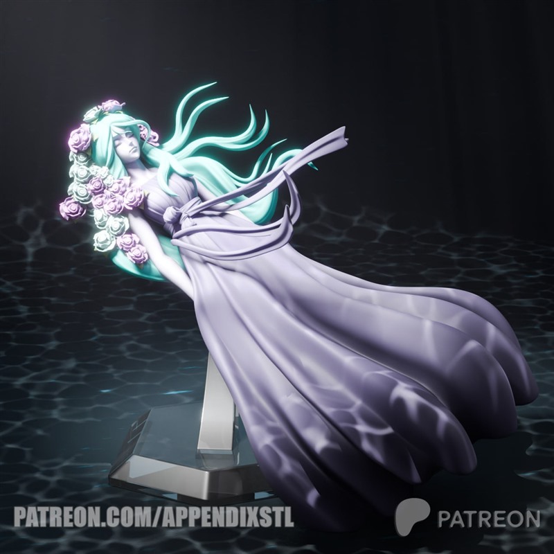 圣斗士星矢 冰河母亲睡美人娜塔莎3D打印模型STL文件素材高精度