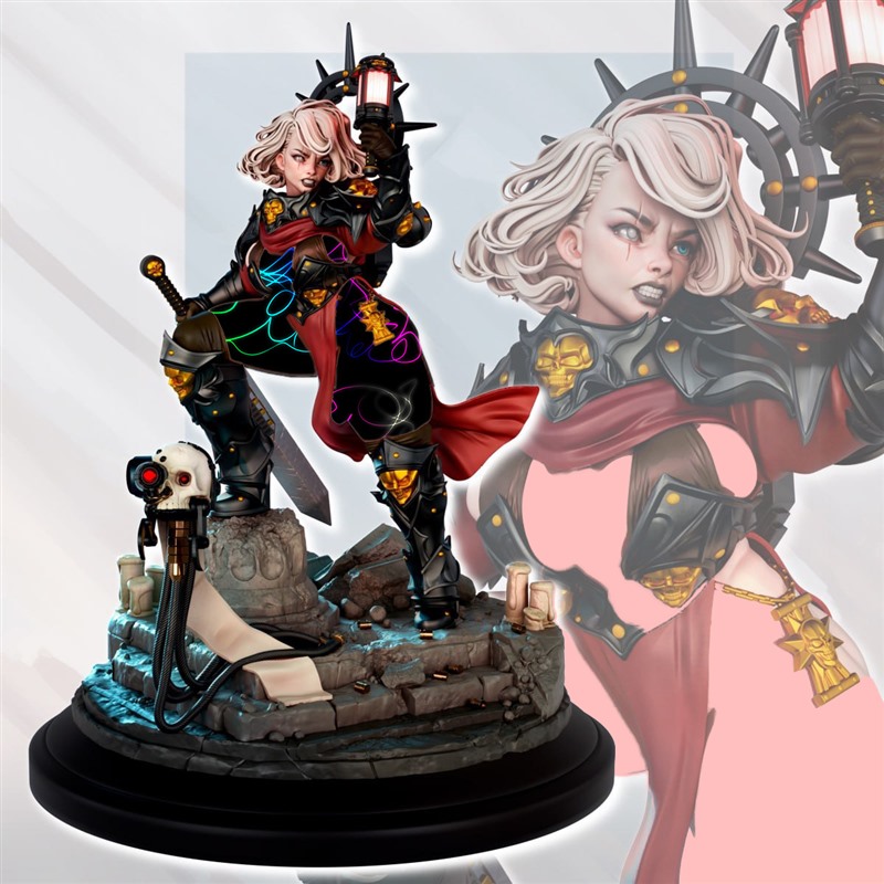 战锤40K战斗修女会福尔摩沙3D打印模型STL文件素材高精度已分体