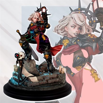 战锤40K战斗修女会福尔摩沙3D打印模型STL文件素材高精度已分体