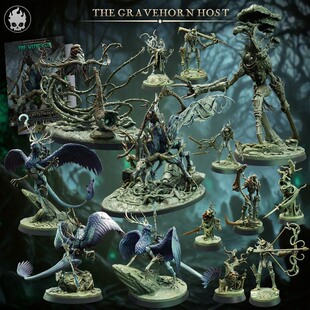 枯亡者系列第3部墓角兽凋零一族3D打印模型STL文件素材桌游战棋子