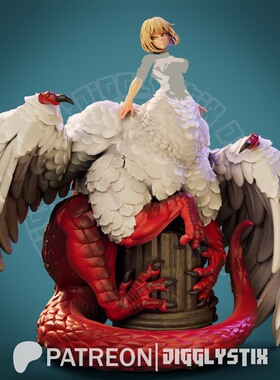 奇美拉龙女Falin《洛克王国》宠物3d打印模型stl图纸文件素材高精