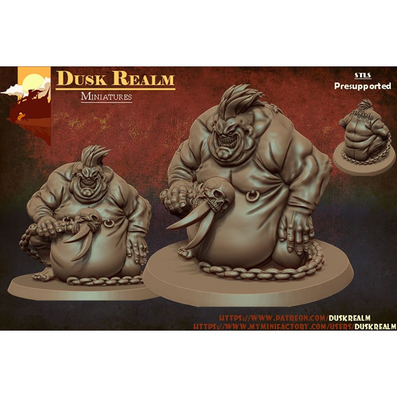 暮色领域食人魔法尔哈恩3D打印模型STL文件素材高精度桌游战棋