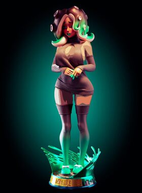 警官喷射战士玛琳娜Marina3D打印模型STL文件素材高精度已分体