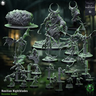 恶魔主题诺克西利安夜刃者3D打印模型STL文件素材高精度桌游战棋