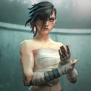 英雄联盟Vi斗士蔚双城之战3D打印模型STL文件素材高精度