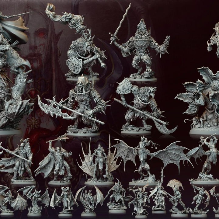 血脉继承权猩红军团3D打印模型STL文件素材高精度桌游战棋子