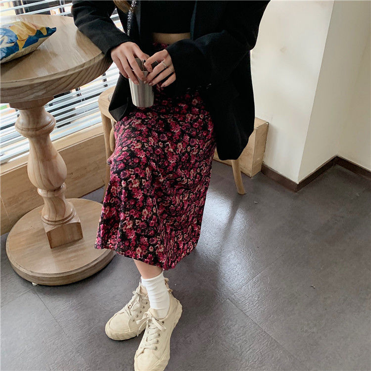 Women's summer 2020 new Korean students' loose and versatile mid long A-line skirt trend