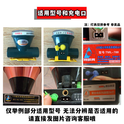 适用特铭量耐亭保发头灯充电器