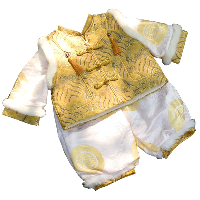 儿童中国风冬季周岁礼服