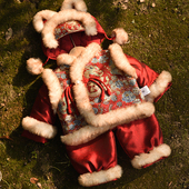 男宝抓周服 唐装 零度 宝宝周岁礼服新年拜年服男童加绒加厚中式