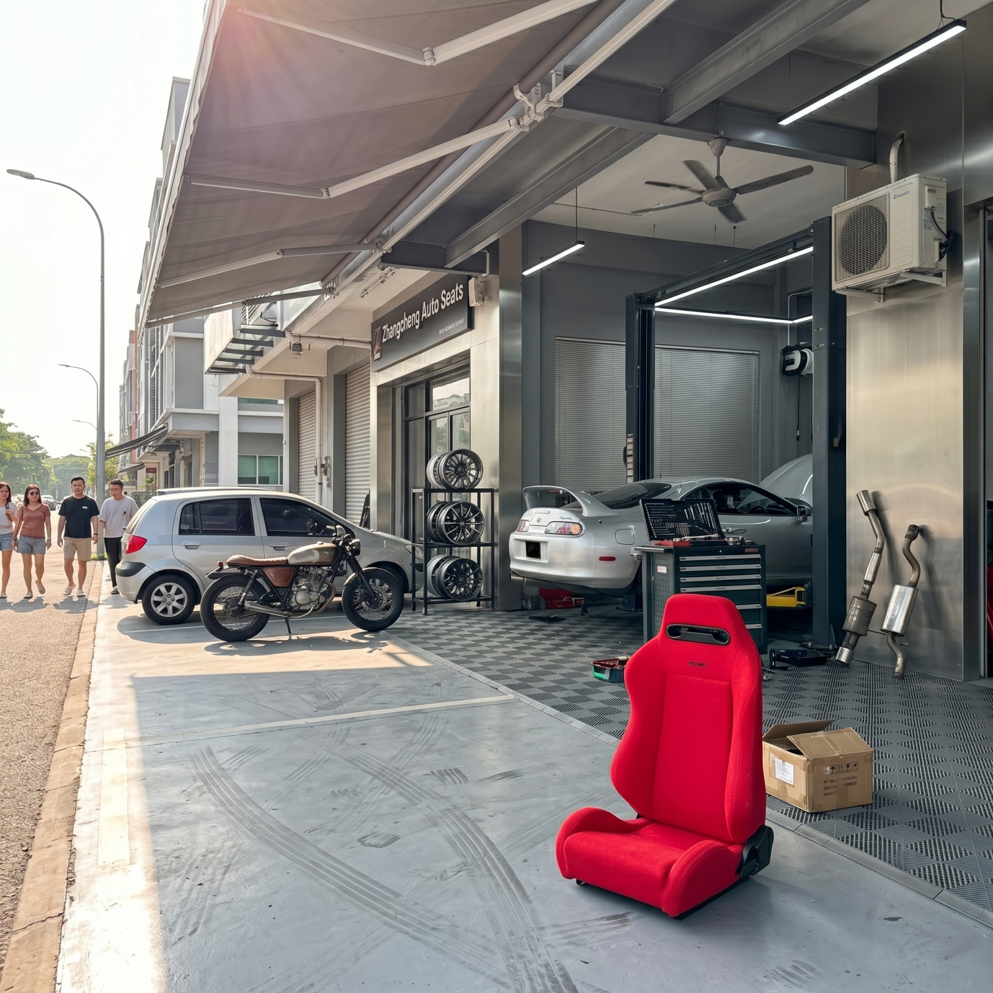 RECARO SR3改装赛车座椅通用车型滑轨可调赛车模拟器电竞游戏桶椅