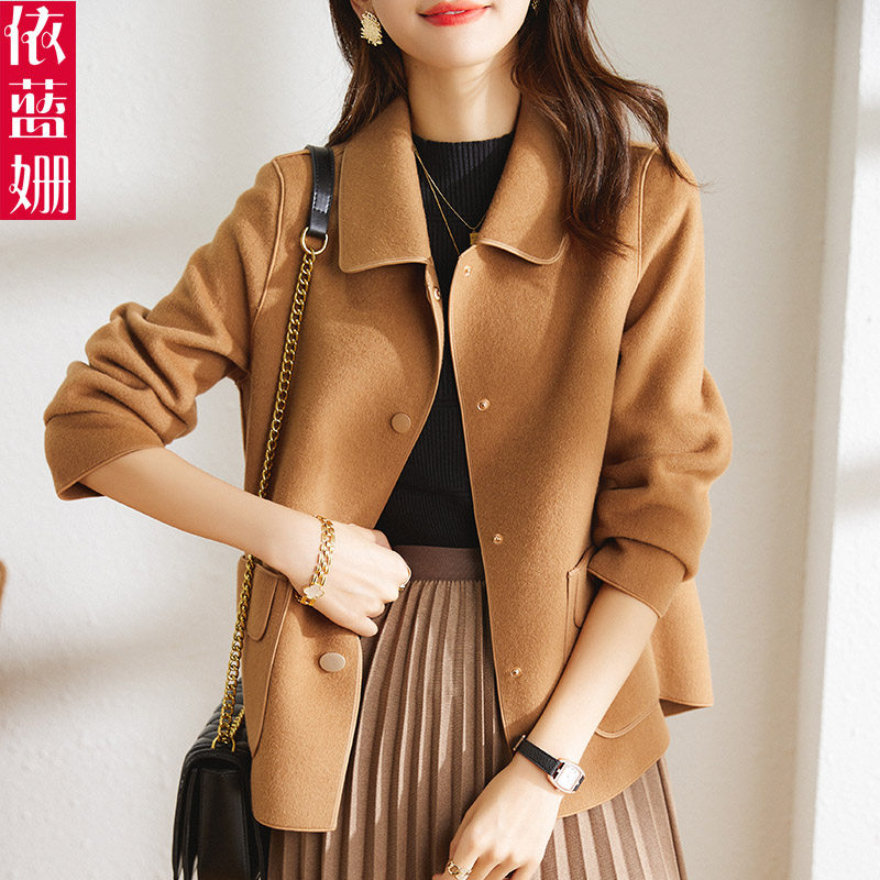 双面毛呢外套女短款2021秋冬新款高端小个子时尚宽松减龄呢子大衣