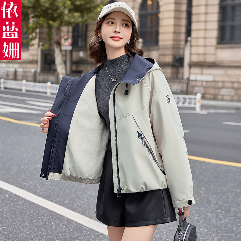 时尚洋气百搭加绒加厚派克棉服女