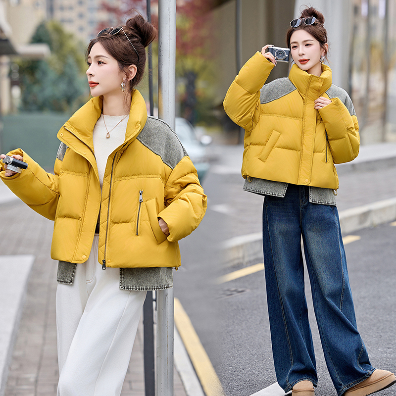 时尚洋气小个子白鸭绒加厚外套女