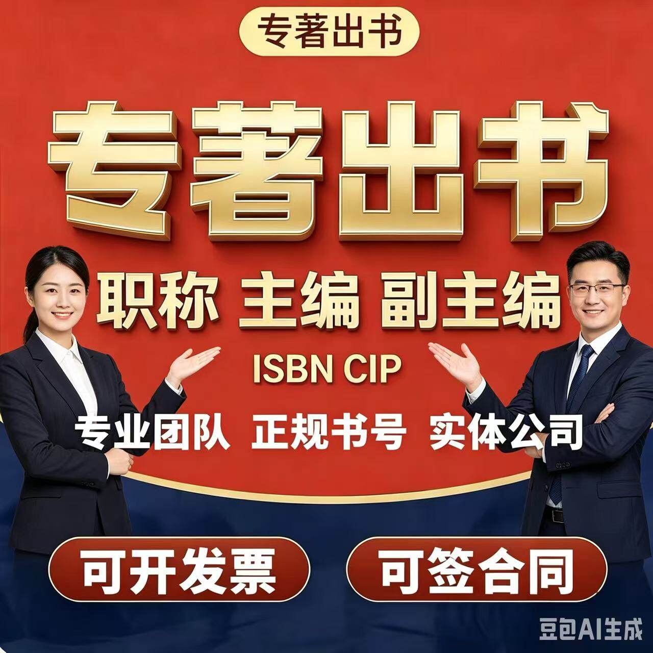 评职称副主编出版个人书籍专著出书主编参编图书教材合著独著