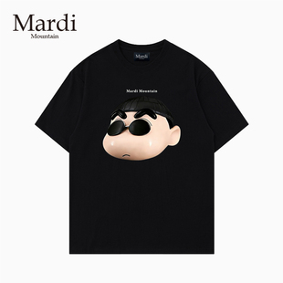 黑白纯棉短袖 专柜授权 2026夏新款 Mountain韩国正品 女t恤 Mardi