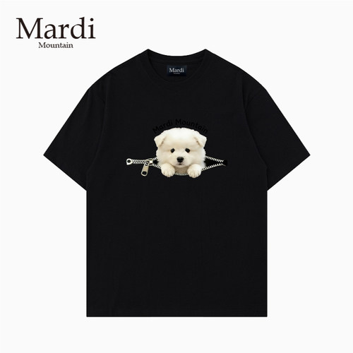 专柜授权 Mardi Mountain韩国正品2026夏新款黑白纯棉短袖女t恤